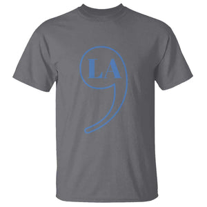 Harris 2024 T Shirt Comma La Kamala For President Blue Punctuation Mark TS02 Charcoal Print Your Wear