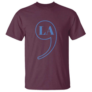 Harris 2024 T Shirt Comma La Kamala For President Blue Punctuation Mark TS02 Maroon Print Your Wear