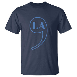 Harris 2024 T Shirt Comma La Kamala For President Blue Punctuation Mark TS02 Navy Print Your Wear