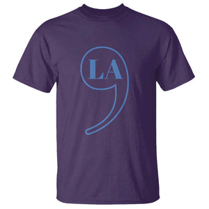 Harris 2024 T Shirt Comma La Kamala For President Blue Punctuation Mark TS02 Purple Print Your Wear