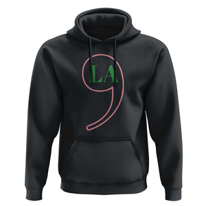 Harris 2024 Hoodie Comma La Kamala For President Green Pink Punctuation Mark TS02 Black Print Your Wear