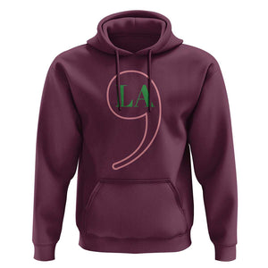 Harris 2024 Hoodie Comma La Kamala For President Green Pink Punctuation Mark TS02 Maroon Print Your Wear