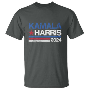 Kamala Harris 2024 T Shirt Childless Cat Lady For President Vote Retro TS02 Dark Heather Print Your Wear