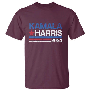 Kamala Harris 2024 T Shirt Childless Cat Lady For President Vote Retro TS02 Maroon Print Your Wear