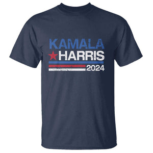 Kamala Harris 2024 T Shirt Childless Cat Lady For President Vote Retro TS02 Navy Print Your Wear