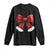 Red Coquette Bow Santa Retro Christmas Vibe Long Sleeve Shirt TS02 Black Print Your Wear