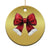 Red Coquette Bow Santa Xmas Vibe Christmas Ornament TS02 Print Your Wear