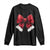 Red Coquette Bow Santa Christmas Vibe Long Sleeve Shirt TS02 Black Print Your Wear