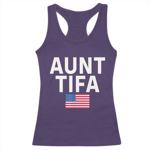 Aunt Tifa Racerback Tank Top Funny Political Sarcasm Patriotic American Flag TS02 Purple Print Your Wear
