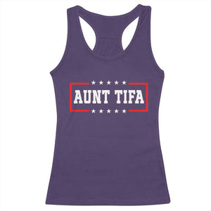 Aunt Tifa Racerback Tank Top Funny Political Sarcasm Patriotic TS02 Purple Print Your Wear