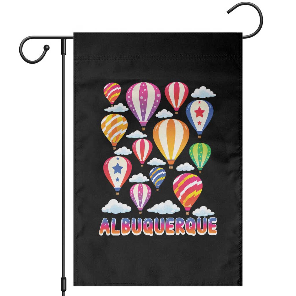 Cute Colorful Hot Air Balloon Albuquerque Graphic Garden Flag New Mexico Travel Souvenir