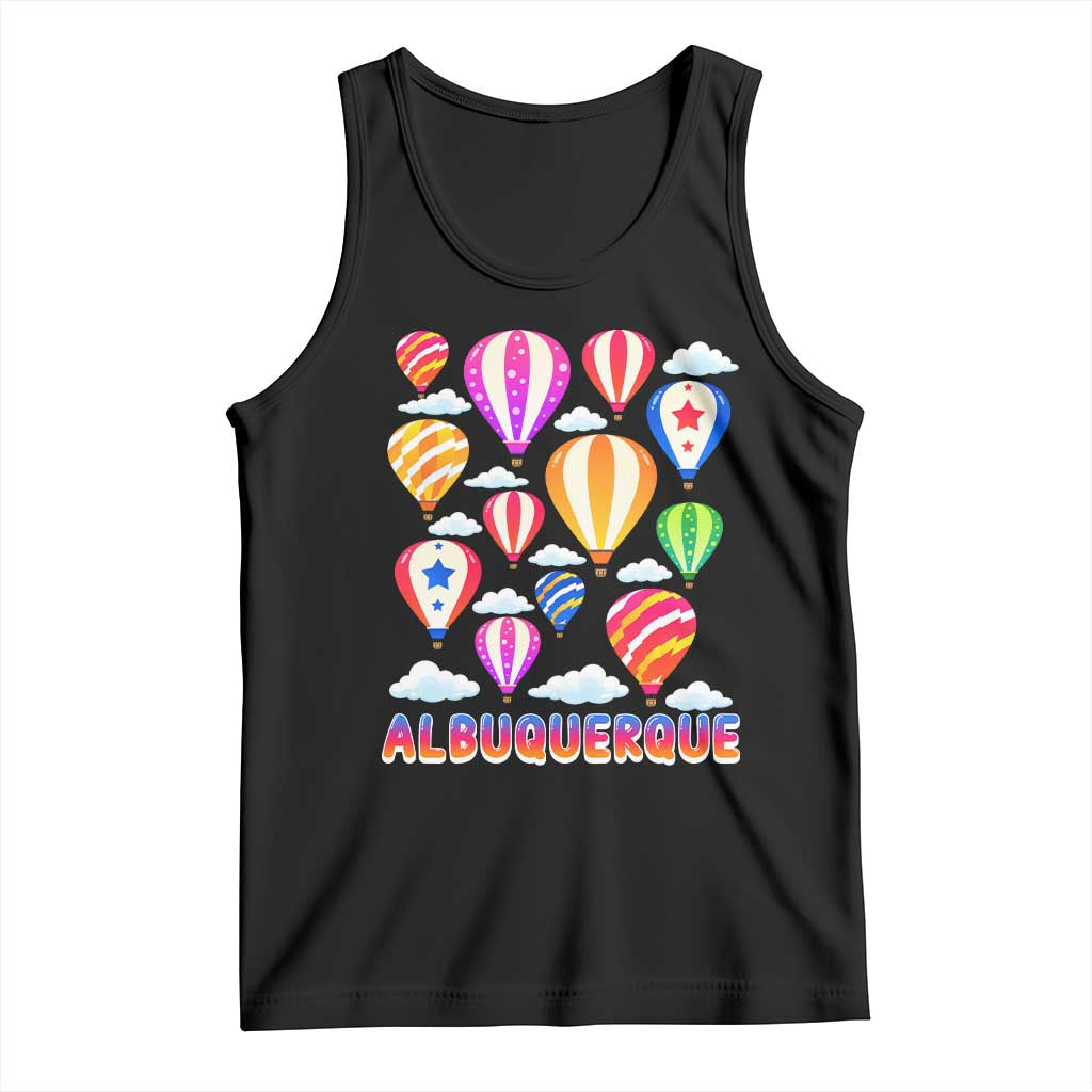Cute Colorful Hot Air Balloon Albuquerque Graphic Tank Top New Mexico Travel Souvenir