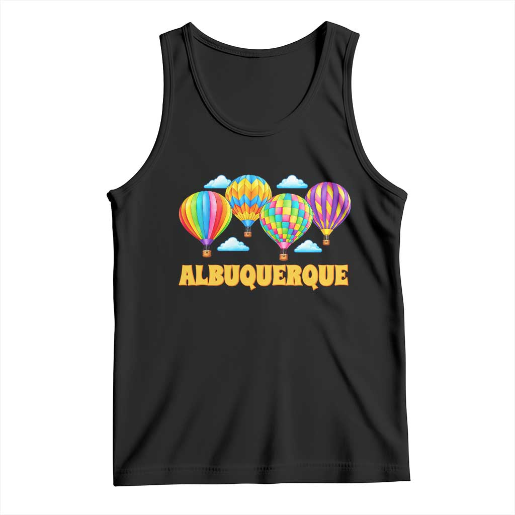 Albuquerque Hot Air Balloon Sky Graphic Tank Top Vibrant Colorful Ballooning New Mexico Festival