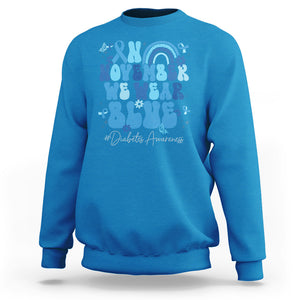 In November We Wear Blue Groovy Diabetic Diabetes Awareness Sweatshirt TS02 Sapphire Printyourwear