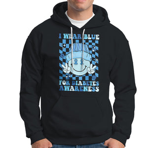 I Wear Blue For Diabetes Awareness Support T1D T2D Diabetics Hoodie TS02 Black Printyourwear