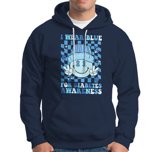 I Wear Blue For Diabetes Awareness Support T1D T2D Diabetics Hoodie TS02 Navy Printyourwear