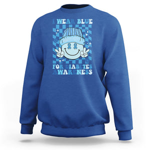 I Wear Blue For Diabetes Awareness Support T1D T2D Diabetics Sweatshirt TS02 Royal Blue Printyourwear