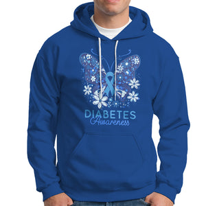 In November We Wear Blue Ribbon Butterfly Diabetes Awareness Hoodie TS02 Royal Blue Printyourwear