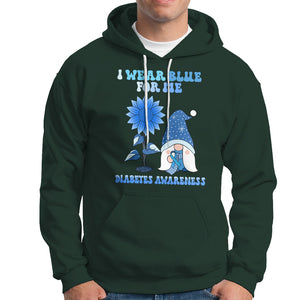 I Wear Blue For Me Diabetes Awareness Gnome Boy Men Warrior Diabetic Hoodie TS02 Dark Forest Green Printyourwear