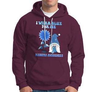 I Wear Blue For Me Diabetes Awareness Gnome Boy Men Warrior Diabetic Hoodie TS02 Maroon Printyourwear