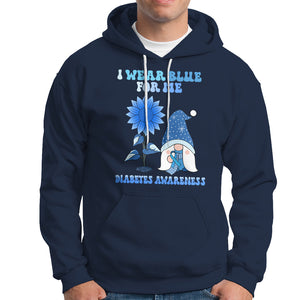 I Wear Blue For Me Diabetes Awareness Gnome Boy Men Warrior Diabetic Hoodie TS02 Navy Printyourwear