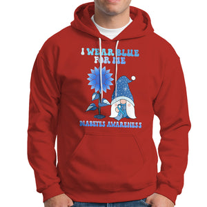 I Wear Blue For Me Diabetes Awareness Gnome Boy Men Warrior Diabetic Hoodie TS02 Red Printyourwear