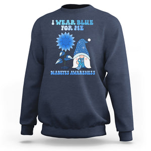 I Wear Blue For Me Diabetes Awareness Gnome Boy Men Warrior Diabetic Sweatshirt TS02 Navy Printyourwear