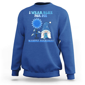 I Wear Blue For Me Diabetes Awareness Gnome Boy Men Warrior Diabetic Sweatshirt TS02 Royal Blue Printyourwear