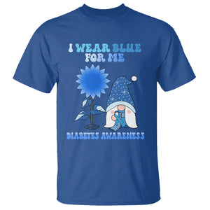 I Wear Blue For Me Diabetes Awareness Gnome Boy Men Warrior Diabetic T Shirt TS02 Royal Blue Printyourwear