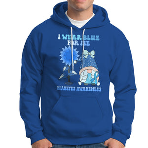 I Wear Blue For Me Diabetes Awareness Gnome Girl Women Warrior Diabetic Hoodie TS02 Royal Blue Printyourwear