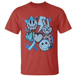 In November We Wear Blue T1D T2D Diabetes Awareness Retro Groovy T Shirt TS02 Red Printyourwear