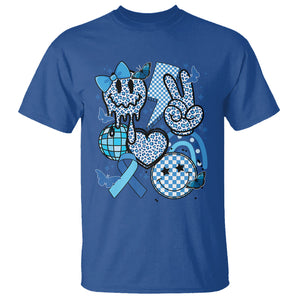 In November We Wear Blue T1D T2D Diabetes Awareness Retro Groovy T Shirt TS02 Royal Blue Printyourwear