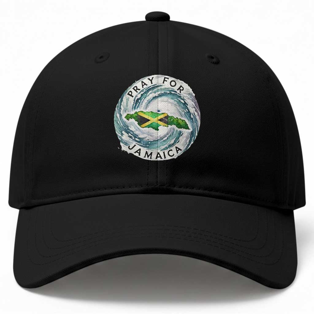 Pray For Jamaica Hurricane Support Baseball Cap Strong Island Map and Storm Graphic TS02 Print Your Wear