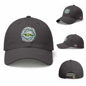 Pray For Jamaica Hurricane Support Baseball Cap Strong Island Map and Storm Graphic TS02 Baseball Cap Universal Fit Dark Gray Print Your Wear