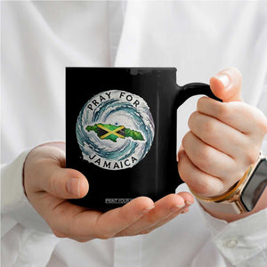 Pray For Jamaica Hurricane Support Coffee Mug Strong Island Map and Storm Graphic TS02 Print Your Wear
