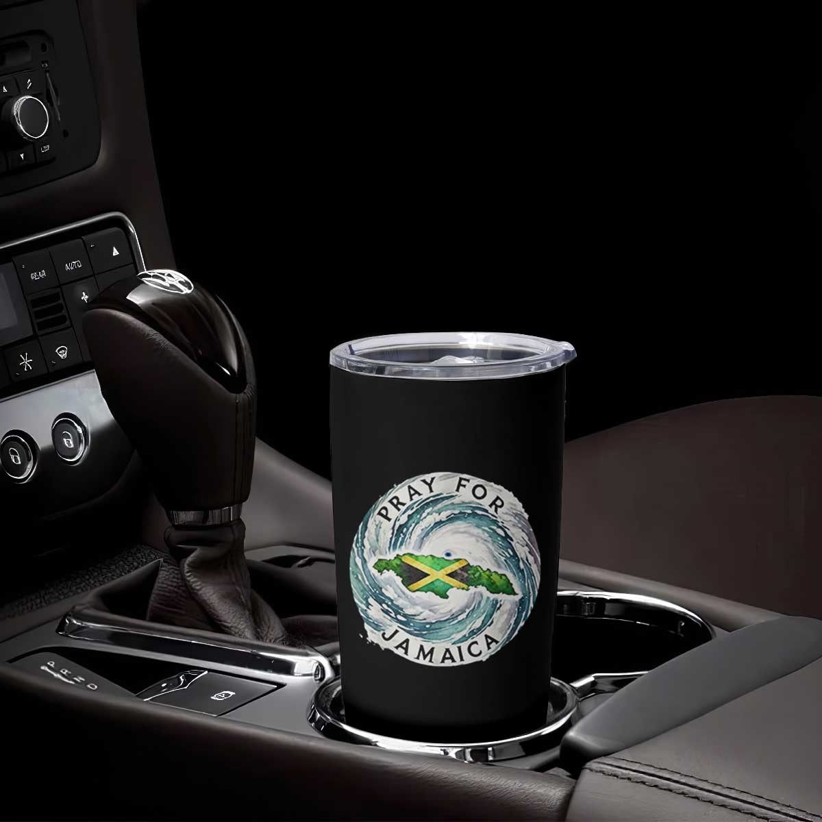 Pray For Jamaica Hurricane Support Tumbler Cup Strong Island Map and Storm Graphic TS02 Print Your Wear