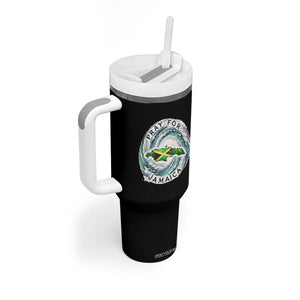 Pray For Jamaica Hurricane Support Tumbler With Handle Strong Island Map and Storm Graphic TS02 Print Your Wear