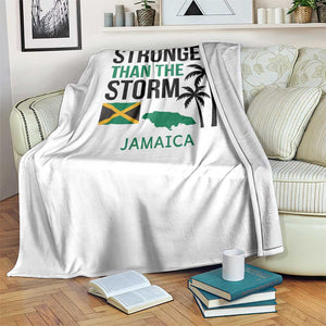 Stronger Than The Storm Jamaica Throw Blanket Resilience and Hope Hurricane Awareness TS02 Print Your Wear