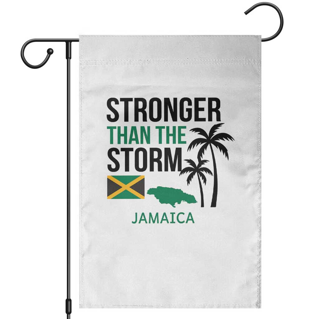 Stronger Than The Storm Jamaica Garden Flag Resilience and Hope Hurricane Awareness TS02 White Print Your Wear