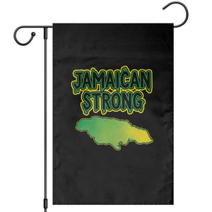 Jamaican Strong Resilience Graphic Garden Flag Caribbean Island Map Silhouette TS02 Black Print Your Wear