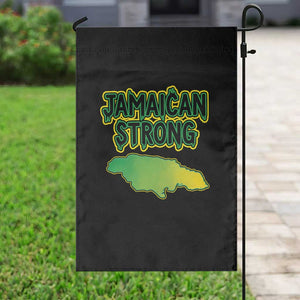Jamaican Strong Resilience Graphic Garden Flag Caribbean Island Map Silhouette TS02 Print Your Wear
