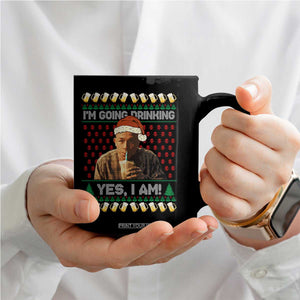 Funny Ed Gein Drinking Wine Coffee Mug Im Going Drinking Yes I Am Christmas Meme TS02 Print Your Wear
