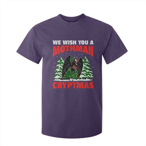 Mothman Christmas T Shirt For Kid We Wish You A Mothman Cryptmas Cryptid Cryptidcore TS02 Purple Print Your Wear