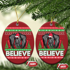 Xmas Mothman Christmas Ornament Believe Cryptmas Cryptid Monster Point Pleasant TS02 Oval Red Print Your Wear