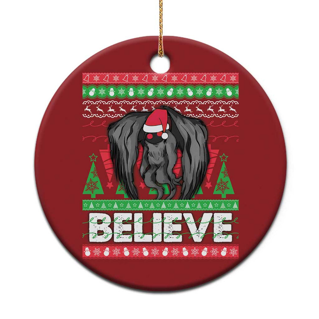 Xmas Mothman Christmas Ornament Believe Cryptmas Cryptid Monster Point Pleasant TS02 Print Your Wear