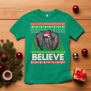 Mothman Christmas T Shirt Believe Cryptmas Cryptid Monster Point Pleasant TS02 Irish Green Printyourwear