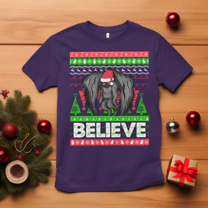 Mothman Christmas T Shirt Believe Cryptmas Cryptid Monster Point Pleasant TS02 Purple Printyourwear