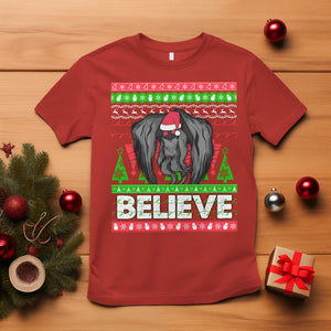 Mothman Christmas T Shirt Believe Cryptmas Cryptid Monster Point Pleasant TS02 Red Printyourwear