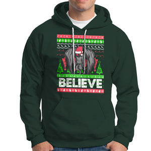 Mothman Christmas Hoodie Believe Cryptmas Cryptid Monster Point Pleasant TS02 Dark Forest Green Printyourwear