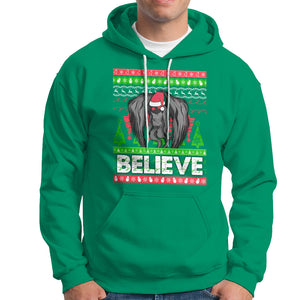 Mothman Christmas Hoodie Believe Cryptmas Cryptid Monster Point Pleasant TS02 Irish Green Printyourwear